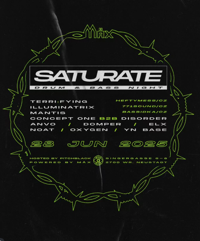 Saturate – Drum & Bass Night im MÄX Wiener Neustadt