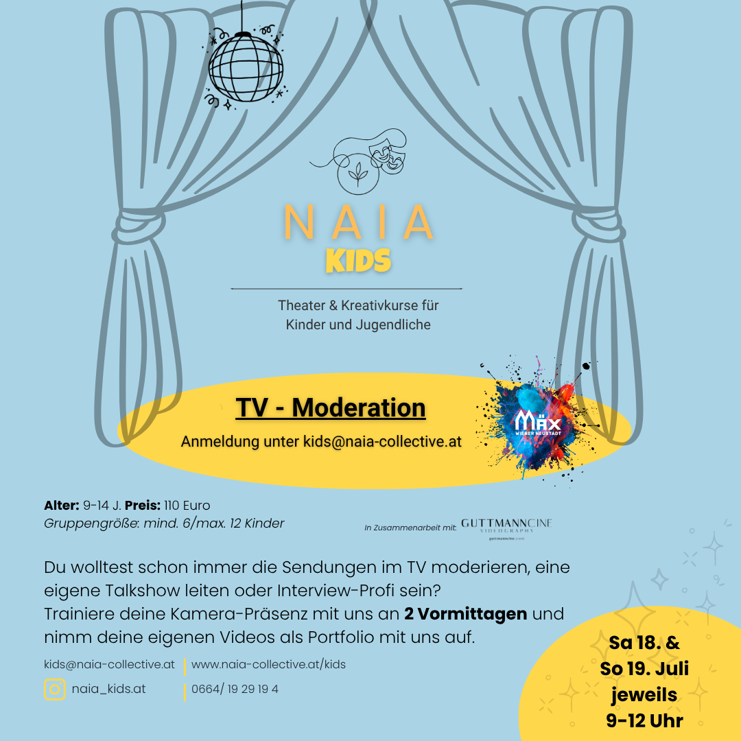 TV-Moderation – Präsentiere dich vor der Kamera wie ein Profi by Naia Kids