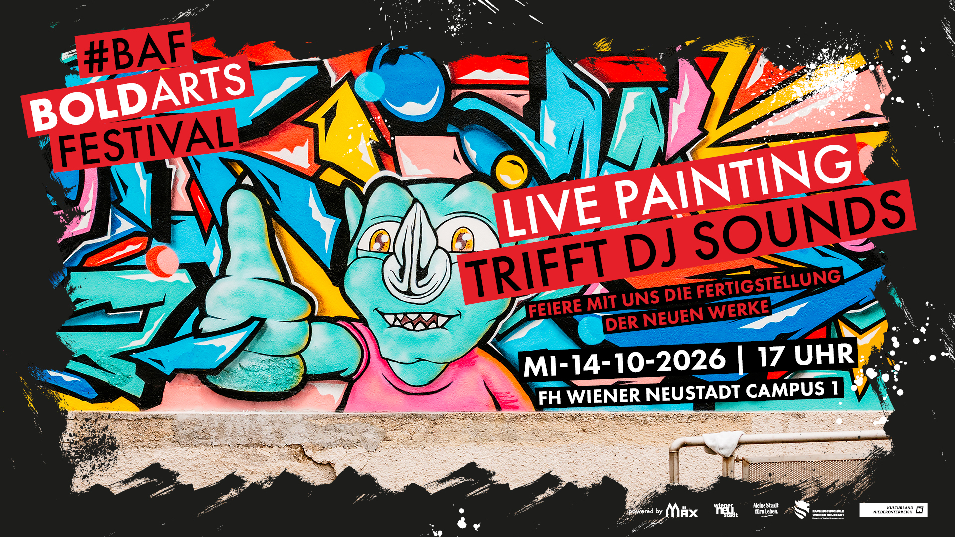 #BAF LIVE PAINTING trifft DJ-SOUNDS! @ FH Wiener Neustadt Campus 1